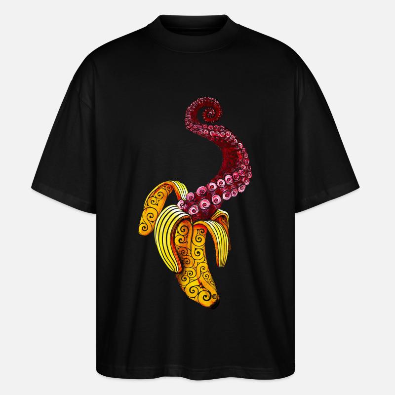 Swirly Mutant-Banana - T-shirt bio Blaster 2.0 coupe oversize Stanley/Stella Unisexe - noir