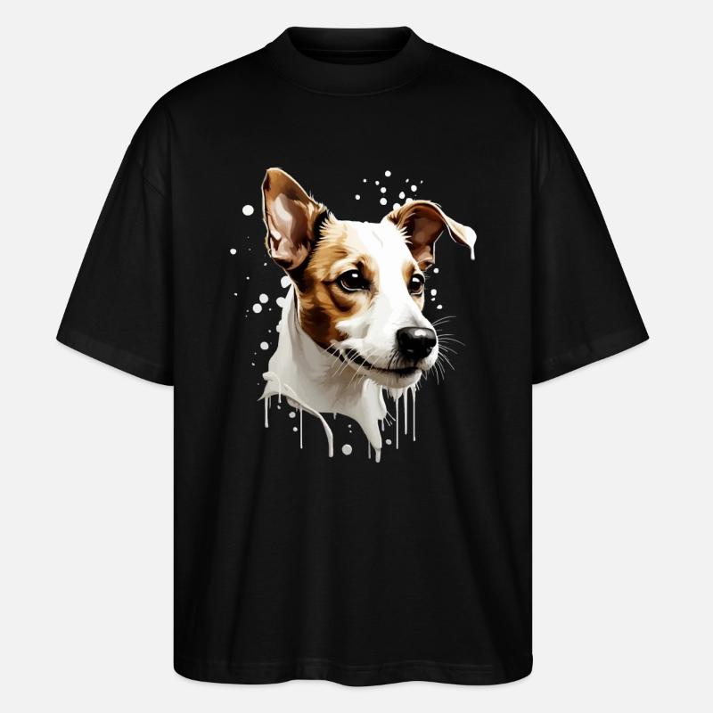 SÜßER JACK RUSSEL TERRIER - Stanley/Stella Oversized Unisex Bio T-Shirt Blaster 2.0 - Schwarz
