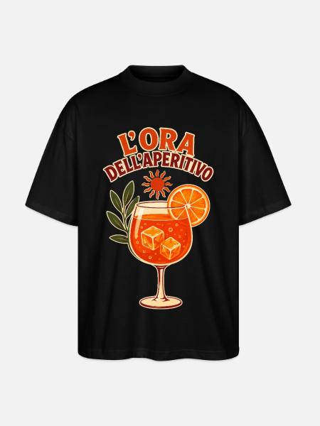 L'Ora dell'Aperitivo - Italienischer Sommer - Stanley/Stella Oversized Unisex Bio T-Shirt Blaster 2.0 - Schwarz