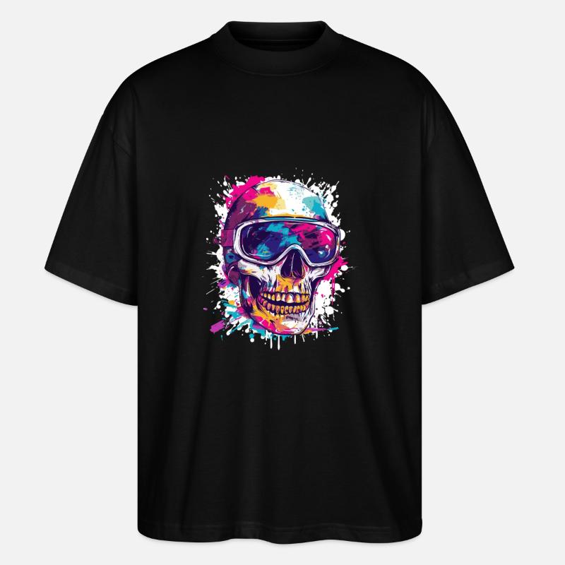 Ski Skull Ski Goggles - Stanley/Stella Oversized Unisex Organic T-shirt Blaster 2.0 - black