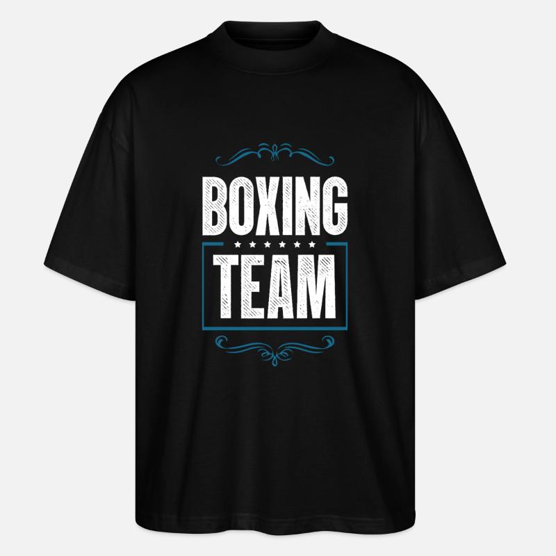 Boxing Crew - Stanley/Stella Oversized Unisex Bio T-Shirt Blaster 2.0 - Schwarz