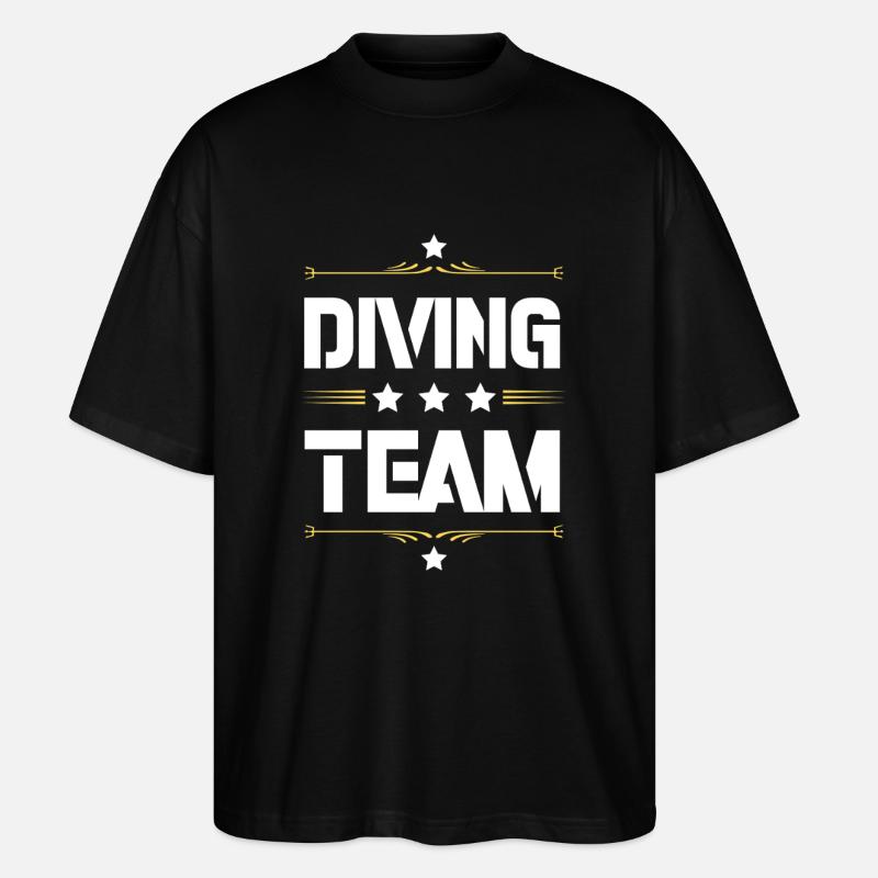 Diving Team - Stanley/Stella Oversized Unisex Bio T-Shirt Blaster 2.0 - Schwarz