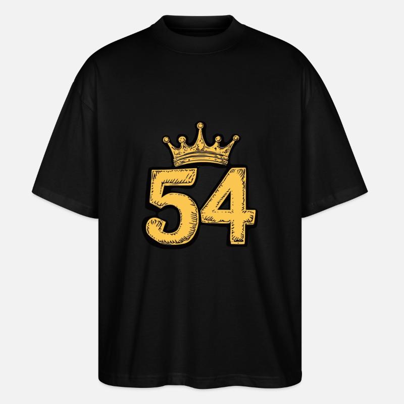 54 Zahl Krone - Stanley/Stella Oversized Unisex Bio T-Shirt Blaster 2.0 - Schwarz