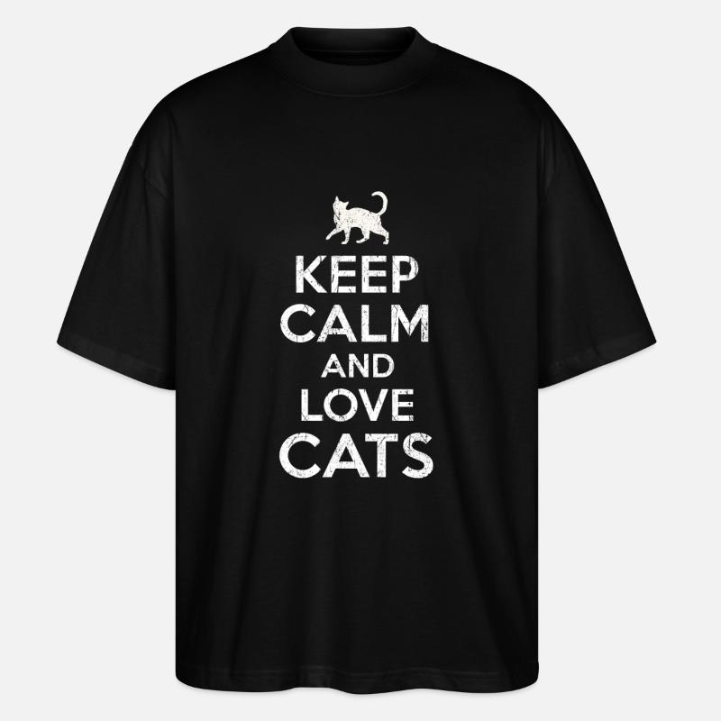 Keep calm chat - T-shirt bio Blaster 2.0 coupe oversize Stanley/Stella Unisexe - noir