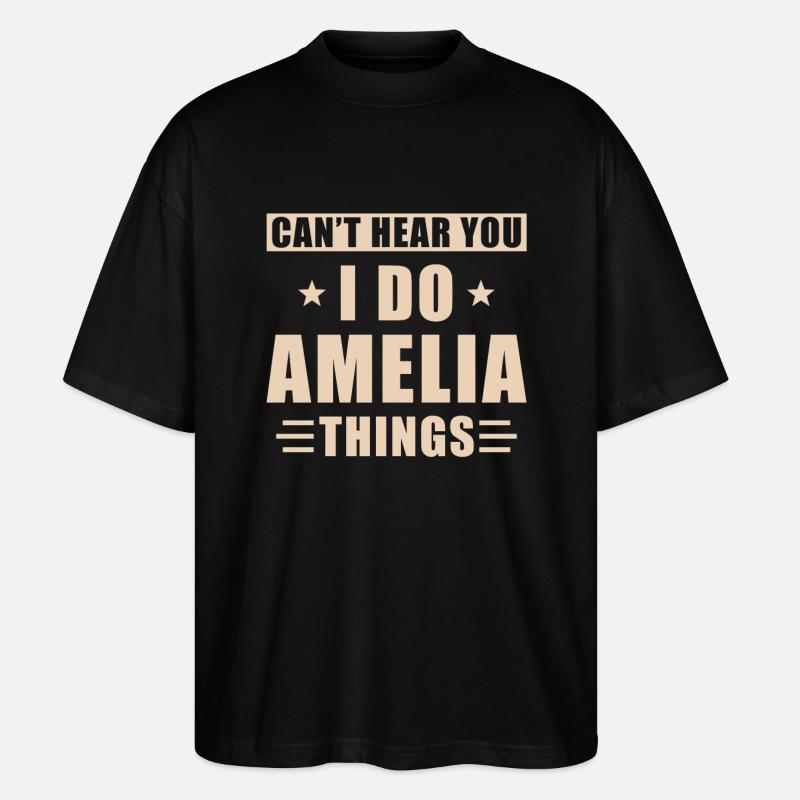 Amelia things - Stanley/Stella Oversized Unisex Bio T-Shirt Blaster 2.0 - Schwarz