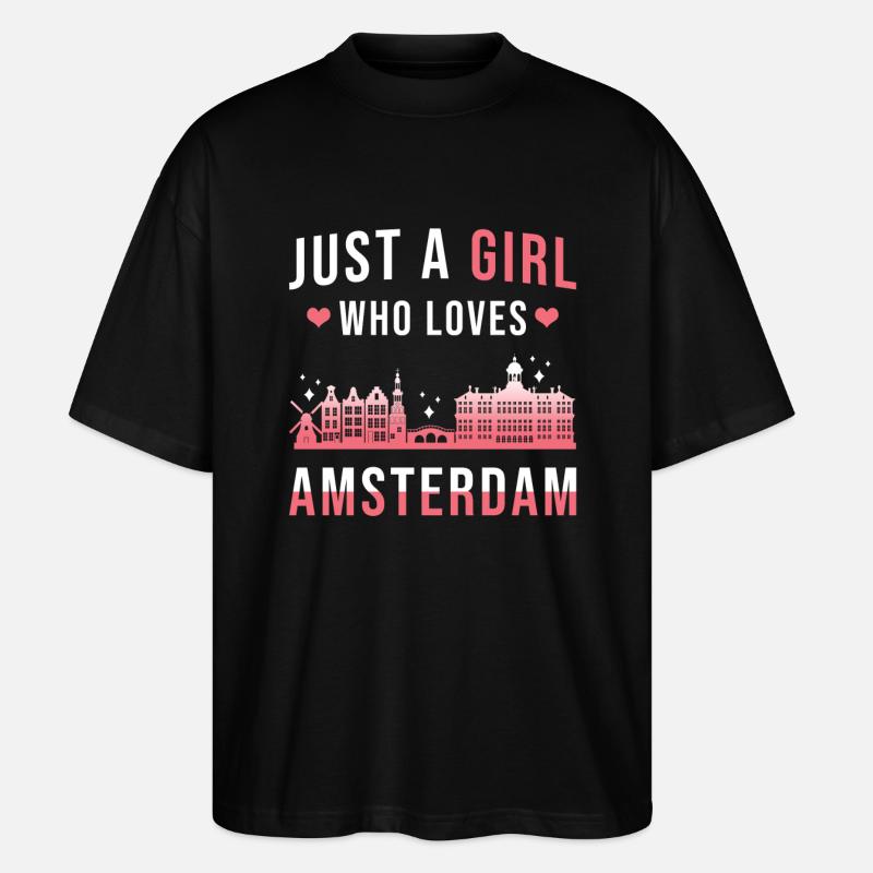 Amsterdam - Stanley/Stella Oversized Unisex Bio T-Shirt Blaster 2.0 - Schwarz