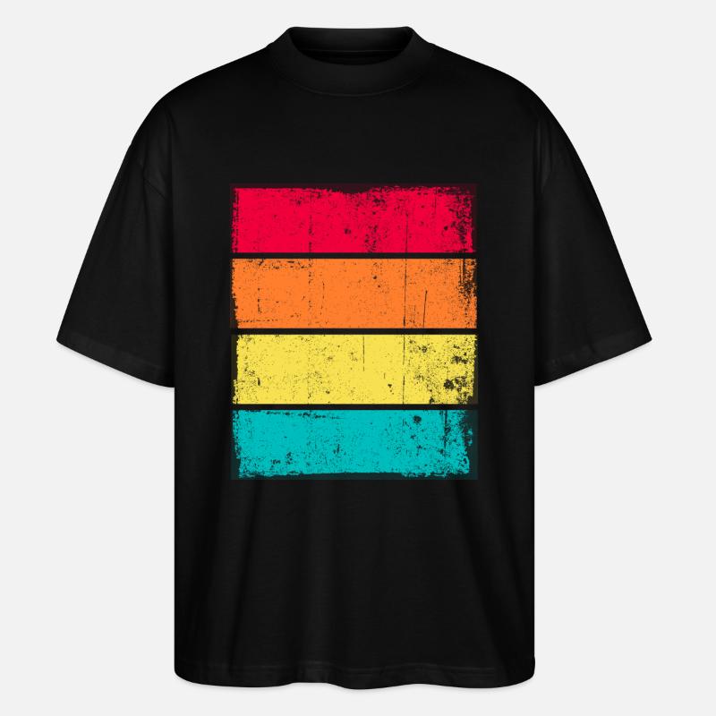 Sunset Grunge Hintergrund - Stanley/Stella Oversized Unisex Bio T-Shirt Blaster 2.0 - Schwarz