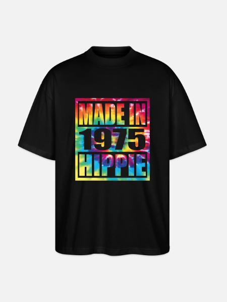Hippie Birthday 1975 - Stanley/Stella Oversized Unisex Bio T-Shirt Blaster 2.0 - Schwarz
