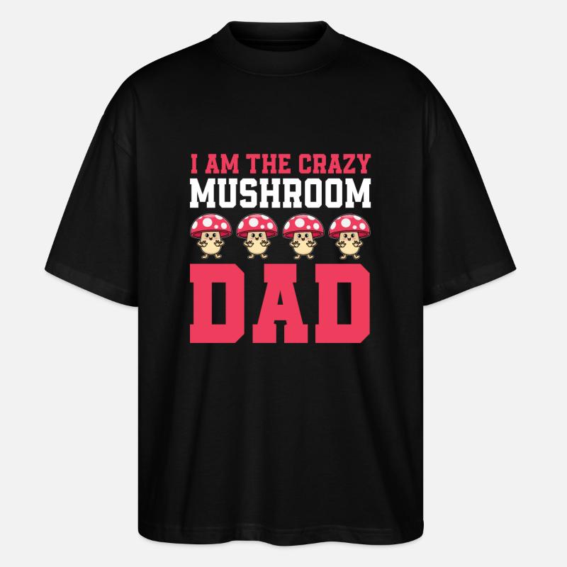 Papa champignon - T-shirt bio Blaster 2.0 coupe oversize Stanley/Stella Unisexe - noir