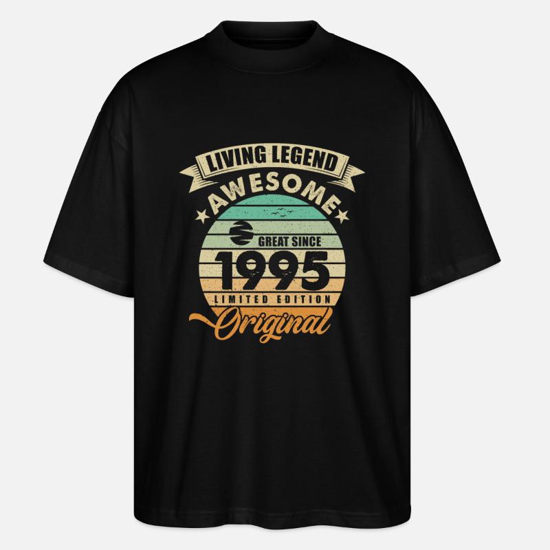 1995 Birthday Retro Orginal - Stanley/Stella Oversized Unisex Organic T-shirt Blaster 2.0 - black