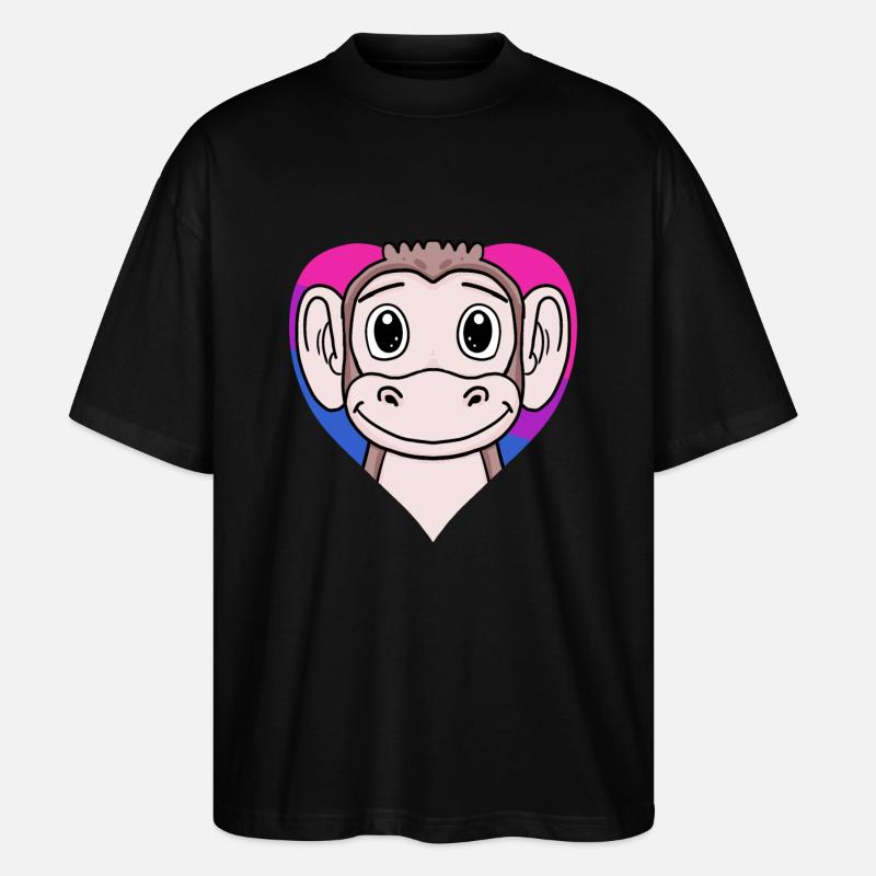 Bisexuell Affe Geschenk - Stanley/Stella Oversized Unisex Bio T-Shirt Blaster 2.0 - Schwarz