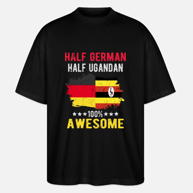Half German half Ugandans - Stanley/Stella Oversized Unisex Organic T-shirt Blaster 2.0 - black