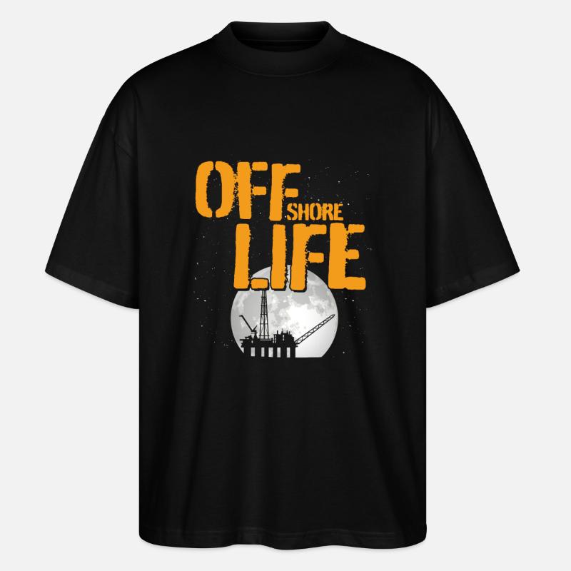 Off Shore Life - Stanley/Stella Oversized Unisex Bio T-Shirt Blaster 2.0 - Schwarz