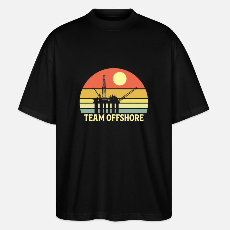 Équipe Offshore - T-shirt bio Blaster 2.0 coupe oversize Stanley/Stella Unisexe - noir