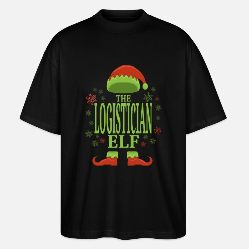 Logisticien Elfe de Noël - T-shirt bio Blaster 2.0 coupe oversize Stanley/Stella Unisexe - noir