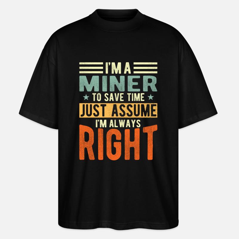 Mineur - T-shirt bio Blaster 2.0 coupe oversize Stanley/Stella Unisexe - noir