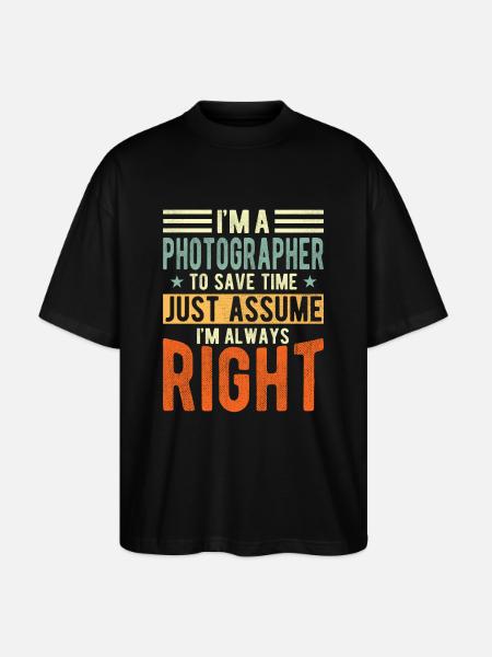 Photographer - Stanley/Stella Oversized Unisex Organic T-shirt Blaster 2.0 - black