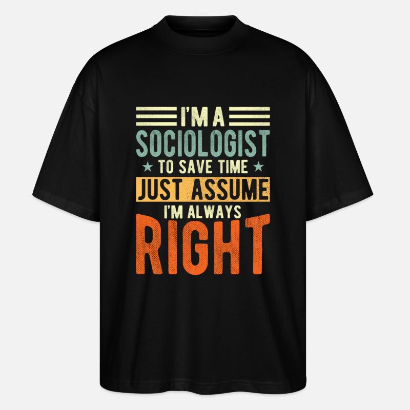 Sociologue - T-shirt bio Blaster 2.0 coupe oversize Stanley/Stella Unisexe - noir