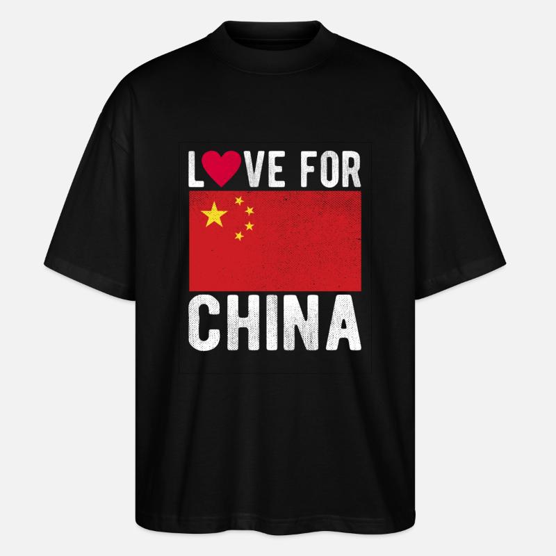 China Souvenir - Stanley/Stella Oversized Unisex Bio T-Shirt Blaster 2.0 - Schwarz