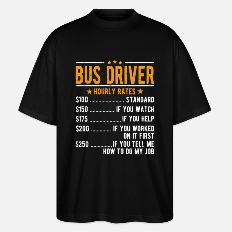 Bus driver hourly wage - Stanley/Stella Oversized Unisex Organic T-shirt Blaster 2.0 - black