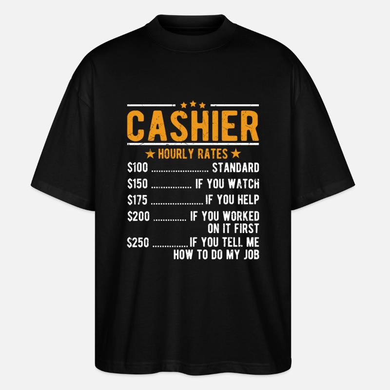 Caissier Salaire horaire - T-shirt bio Blaster 2.0 coupe oversize Stanley/Stella Unisexe - noir