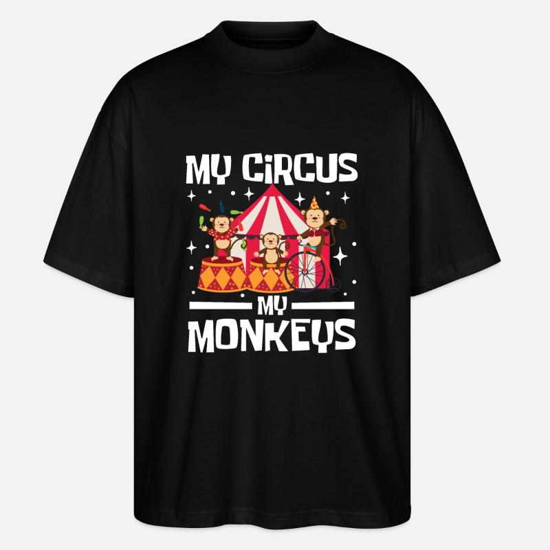 My Circus My Monkeys - Stanley/Stella Oversized Unisex Bio T-Shirt Blaster 2.0 - Schwarz