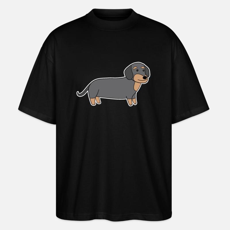 Dackel Dachshund Teckel - T-shirt bio Blaster 2.0 coupe oversize Stanley/Stella Unisexe - noir