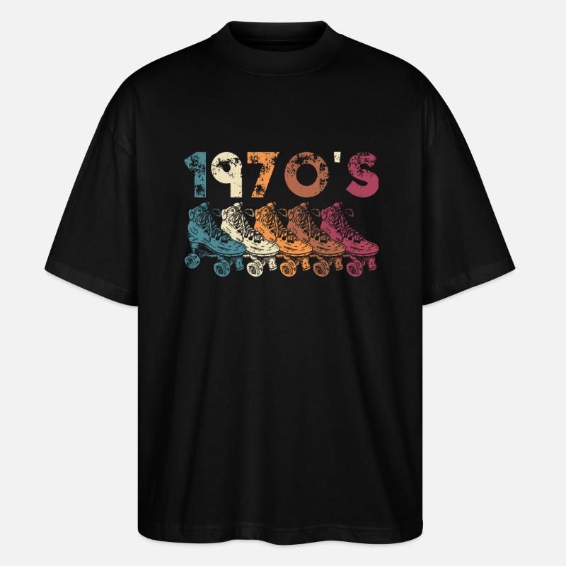 70s Rollerskate Rollerskating - Stanley/Stella Oversized Unisex Bio T-Shirt Blaster 2.0 - Schwarz