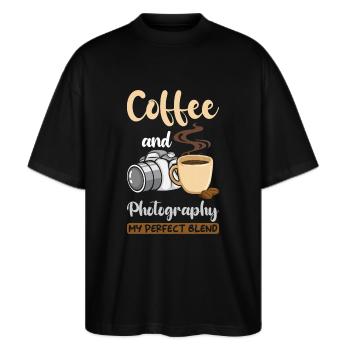 Photographers Gift - Stanley/Stella Oversized Unisex Organic T-shirt Blaster 2.0 - black - Front - Alina (178cm) & Michal (187cm)