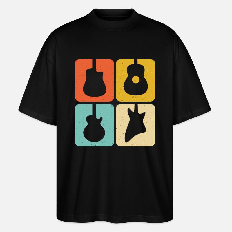 Guitariste Guitare - T-shirt bio Blaster 2.0 coupe oversize Stanley/Stella Unisexe - noir