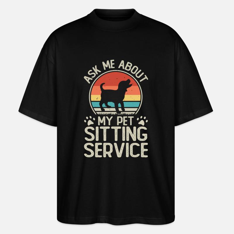 Chiens de chien - T-shirt bio Blaster 2.0 coupe oversize Stanley/Stella Unisexe - noir