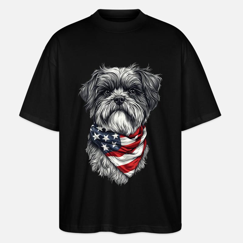 Lhasa Apso - Stanley/Stella Oversized Unisex Bio T-Shirt Blaster 2.0 - Schwarz