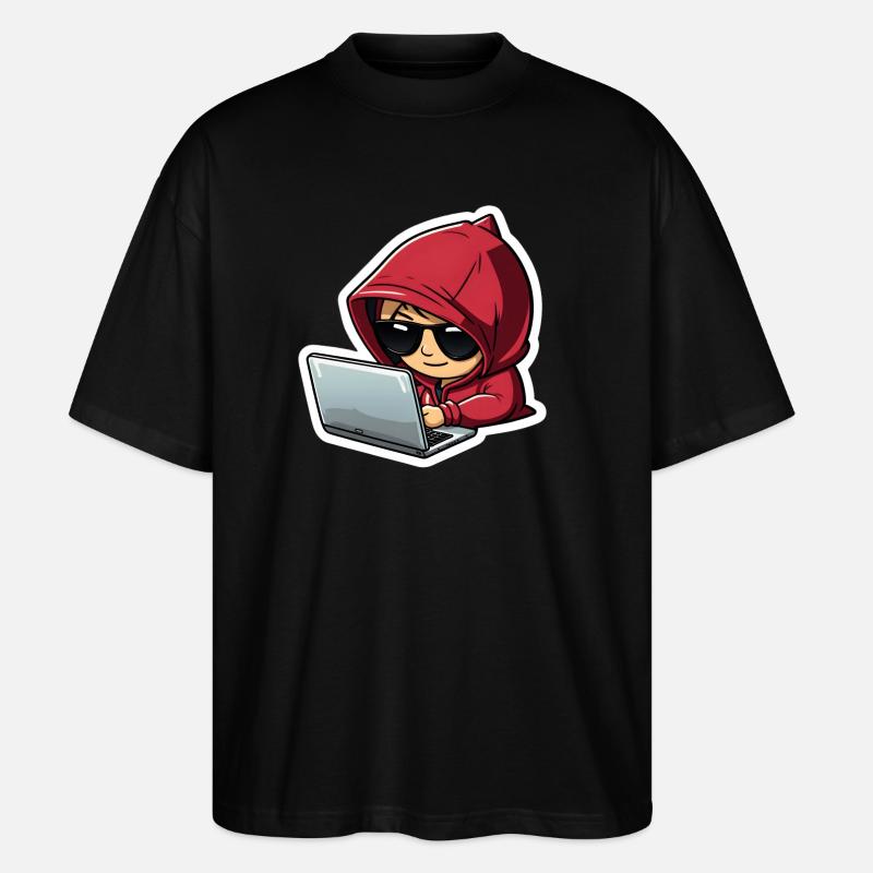 Hackerin - Stanley/Stella Oversized Unisex Bio T-Shirt Blaster 2.0 - Schwarz