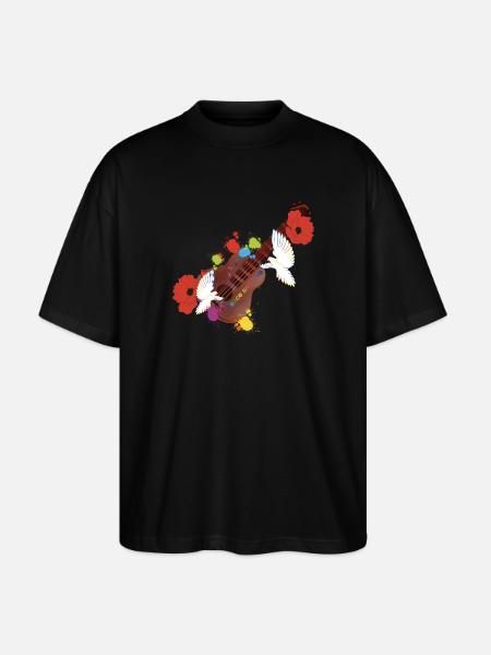 Peace and love - Stanley/Stella Oversized Unisex Organic T-shirt Blaster 2.0 - black