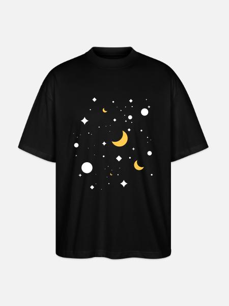 Sternenhimmel - Stanley/Stella Oversized Unisex Bio T-Shirt Blaster 2.0 - Schwarz
