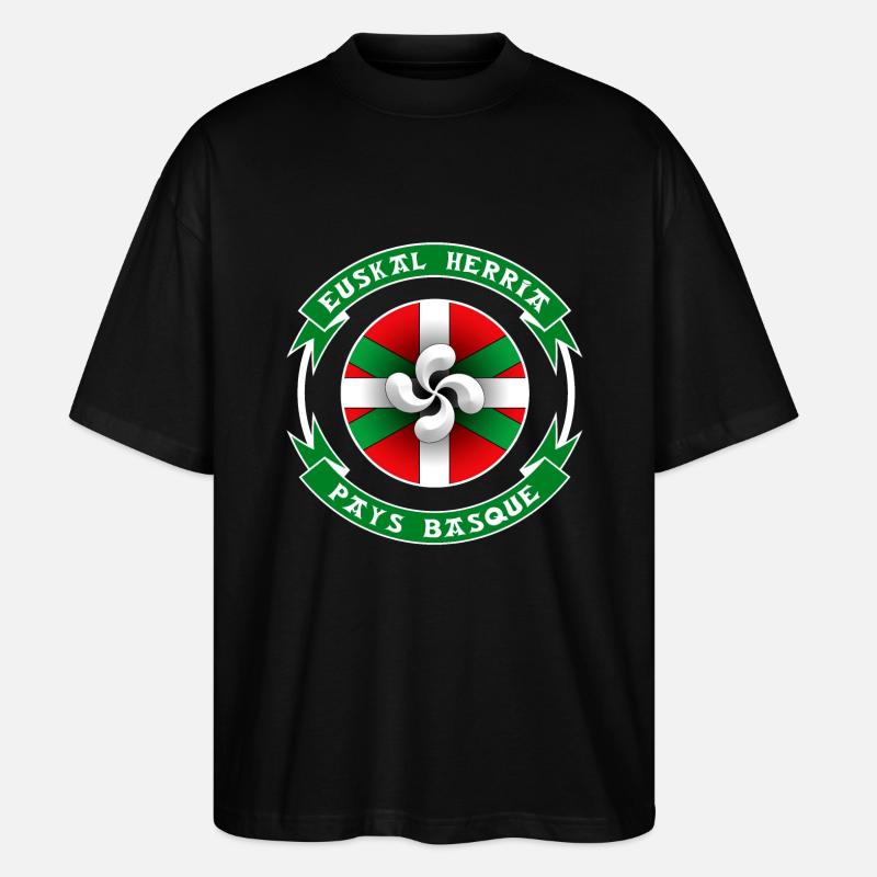 Pays Basque - Euskal Herria - T-shirt bio Blaster 2.0 coupe oversize Stanley/Stella Unisexe - noir
