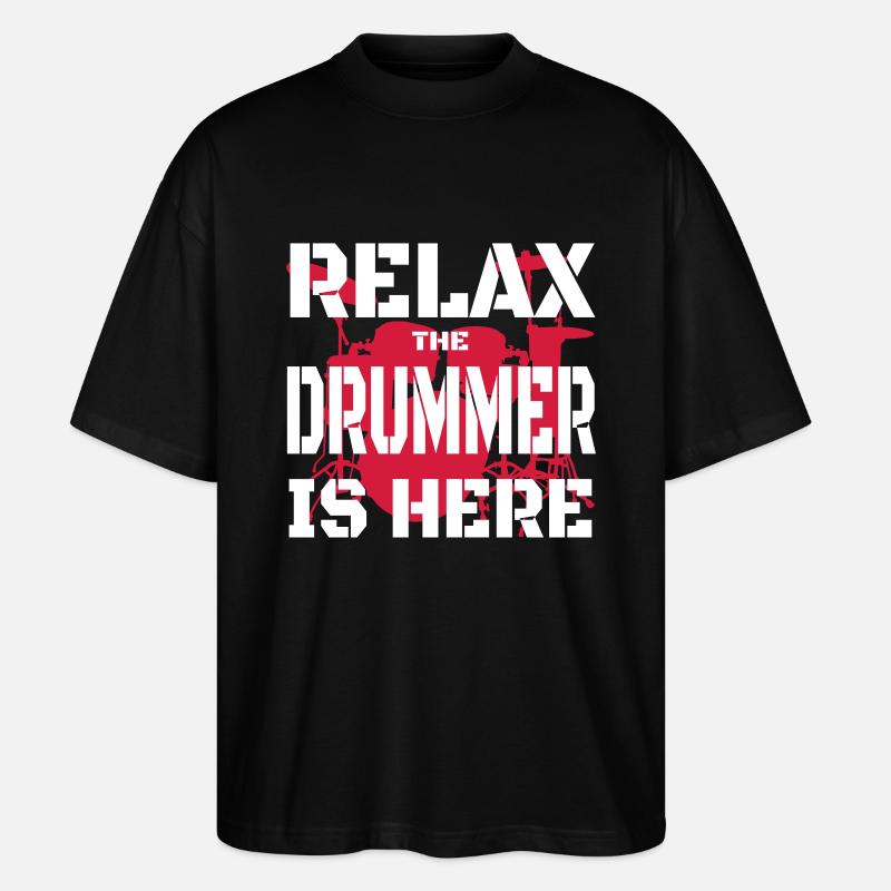 Relax Drummer 2 - T-shirt bio Blaster 2.0 coupe oversize Stanley/Stella Unisexe - noir
