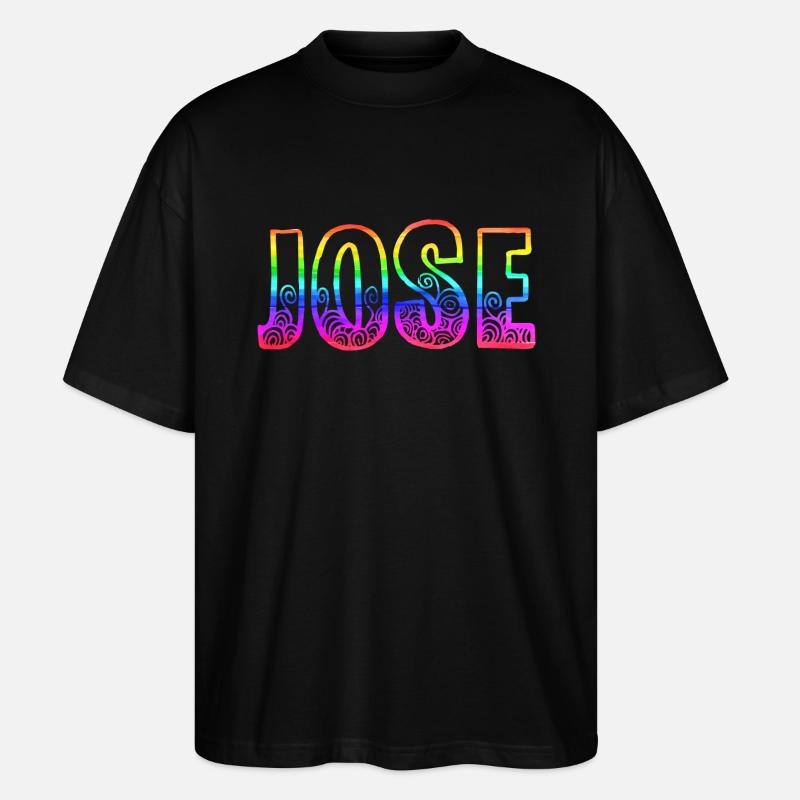 Jose R's Rainbow - Stanley/Stella Oversized Unisex Organic T-shirt Blaster 2.0 - black
