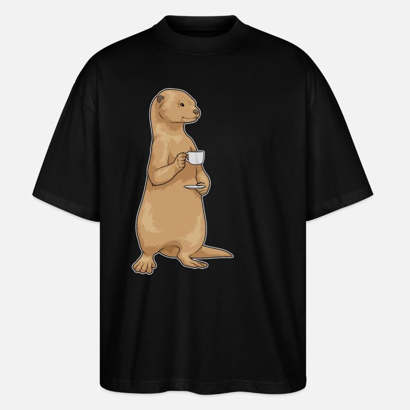 Otter Coffee Mug - Stanley/Stella Oversized Unisex Organic T-shirt Blaster 2.0 - black