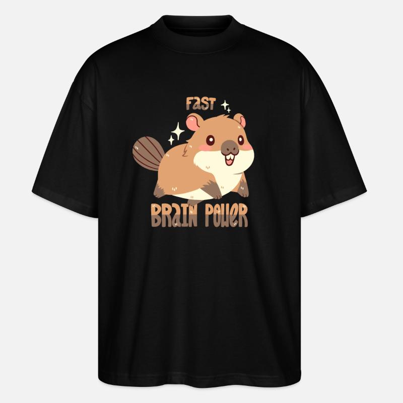 Fast Brain Power - Stanley/Stella Oversized Unisex Bio T-Shirt Blaster 2.0 - Schwarz