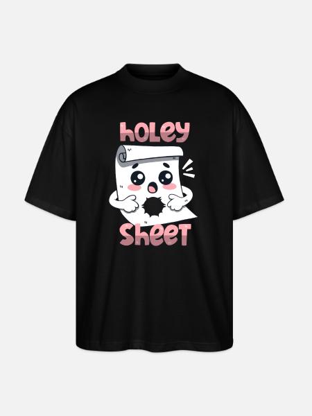 Holey Sheet - Stanley/Stella Oversized Unisex Organic T-shirt Blaster 2.0 - black