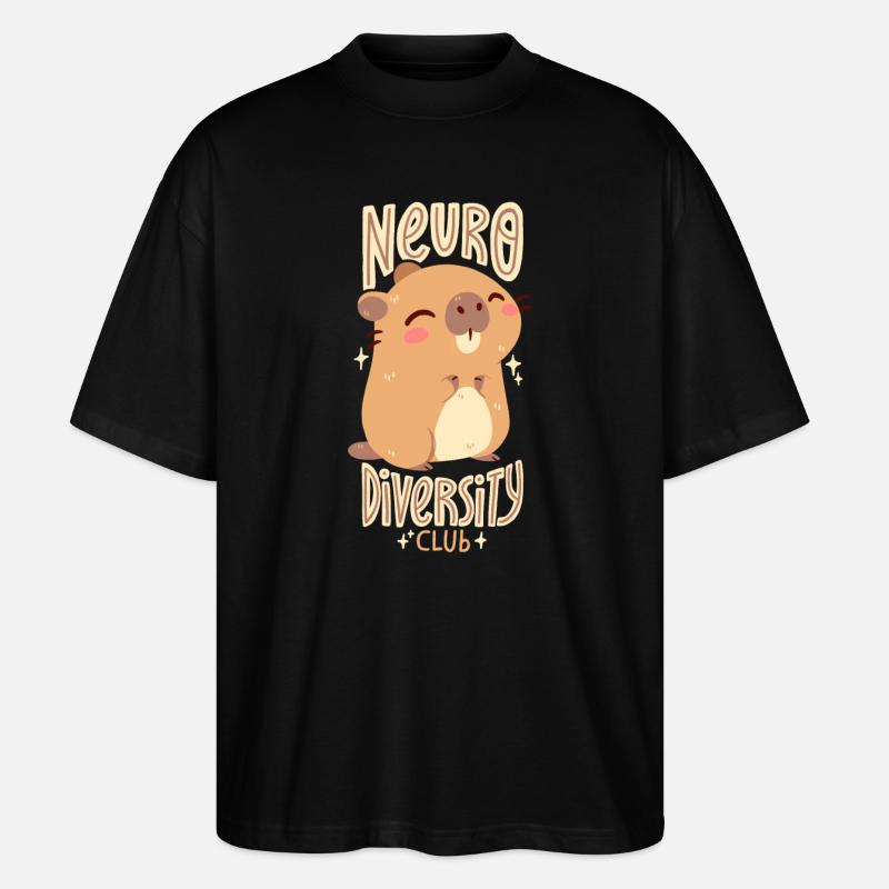 Club de la neurodiversité - T-shirt bio Blaster 2.0 coupe oversize Stanley/Stella Unisexe - noir