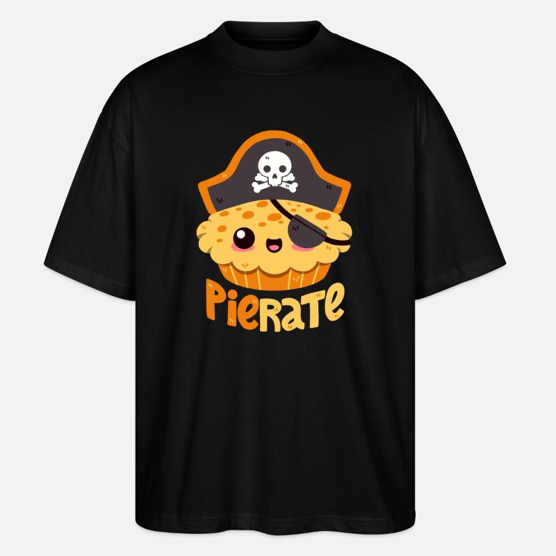 Kuchen-Pirat - Stanley/Stella Oversized Unisex Bio T-Shirt Blaster 2.0 - Schwarz
