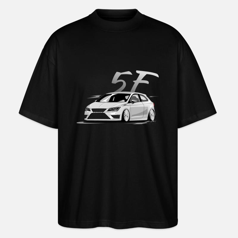 Leon 5f fr, Low, Deep, Stanced, Cupra - Stanley/Stella Oversized Unisex Bio T-Shirt Blaster 2.0 - Schwarz