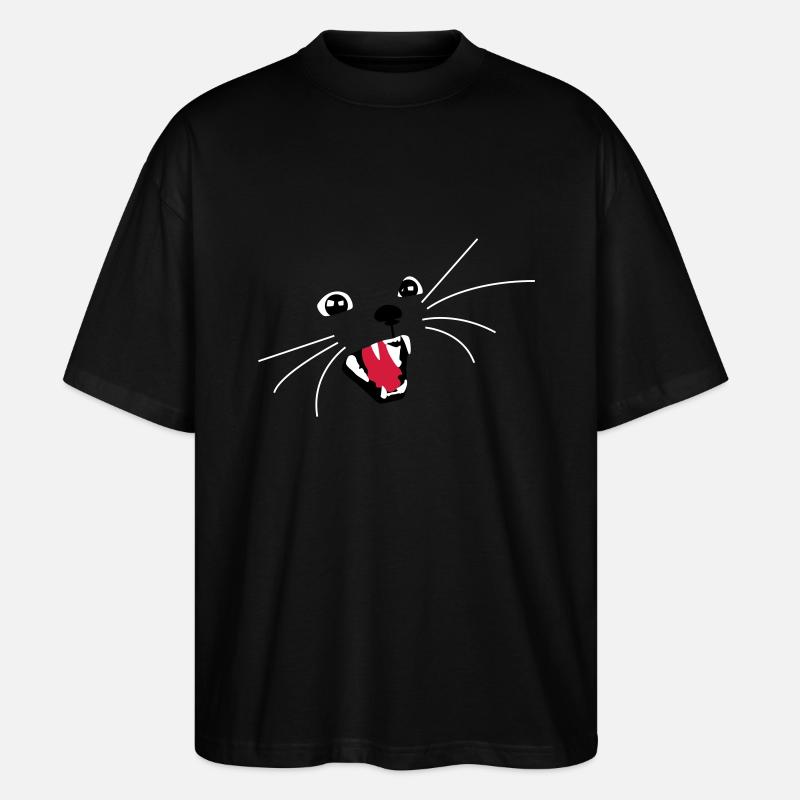 Böse Katze - Stanley/Stella Oversized Unisex Bio T-Shirt Blaster 2.0 - Schwarz