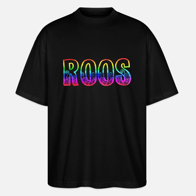 roos rs regenbogen - Stanley/Stella Oversized Unisex Bio T-Shirt Blaster 2.0 - Schwarz