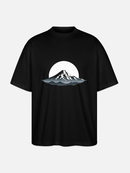 Mountain Majesty - Stanley/Stella Oversized Unisex Organic T-shirt Blaster 2.0 - black