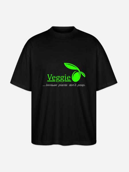 Veggie - Vegetarian. Gift idea - Stanley/Stella Oversized Unisex Organic T-shirt Blaster 2.0 - black