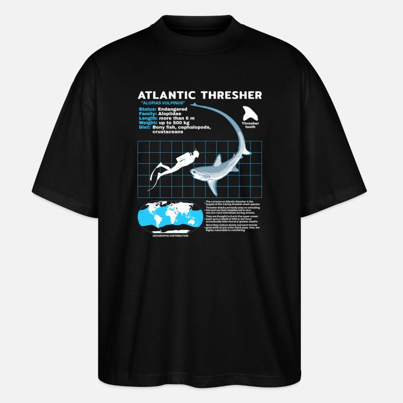 Fiche technique du requin-renard - T-shirt bio Blaster 2.0 coupe oversize Stanley/Stella Unisexe - noir