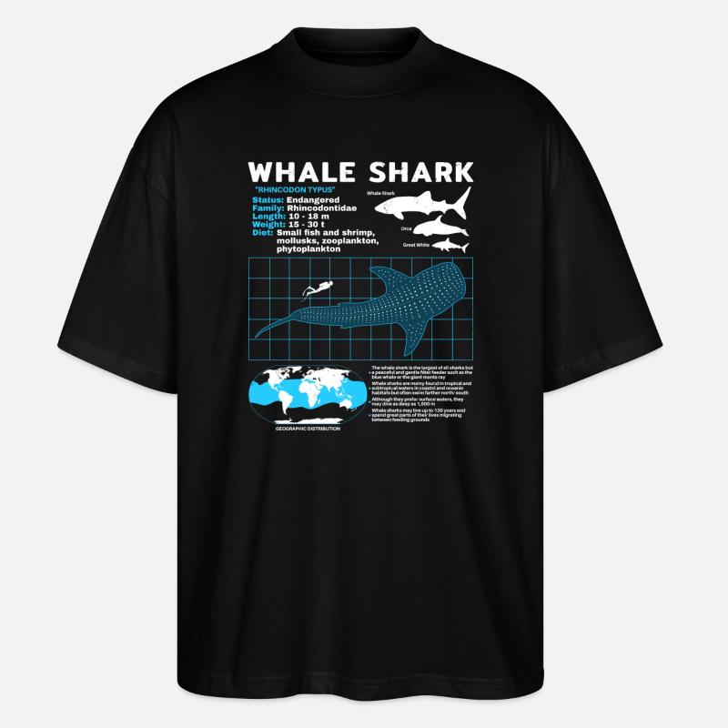 Fiche technique whale shark - T-shirt bio Blaster 2.0 coupe oversize Stanley/Stella Unisexe - noir
